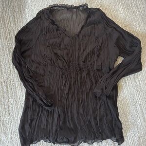 Brown Sheer Women's Top